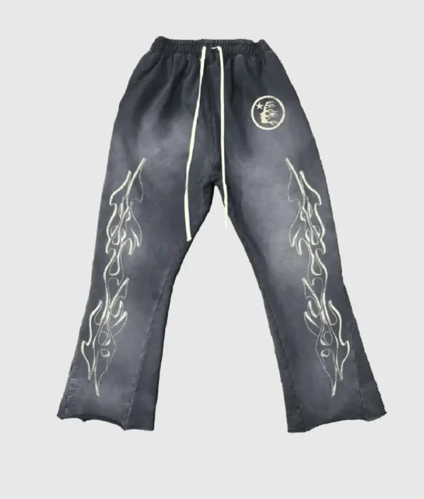 Hellstar Flame Flare Sweatpants Black