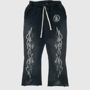 Hellstar Flame Flare Sweatpants Black