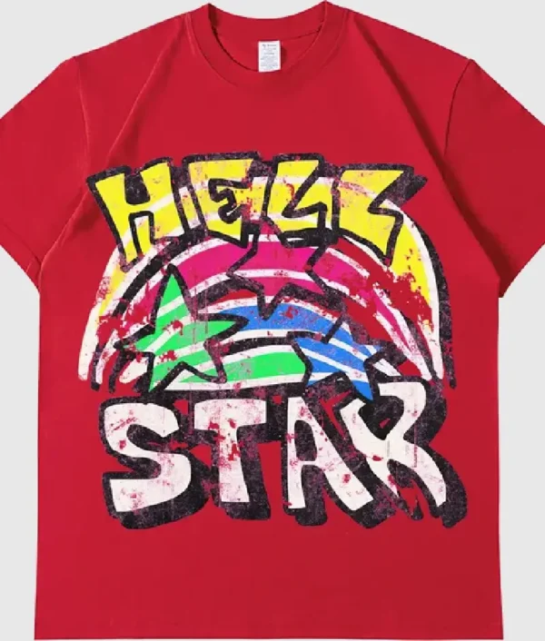 Hellstar Graphic Red T Shirt1