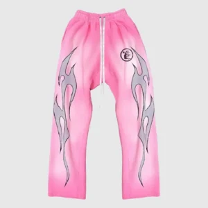 Hellstar Studios Flame Sweatpants Pink 1